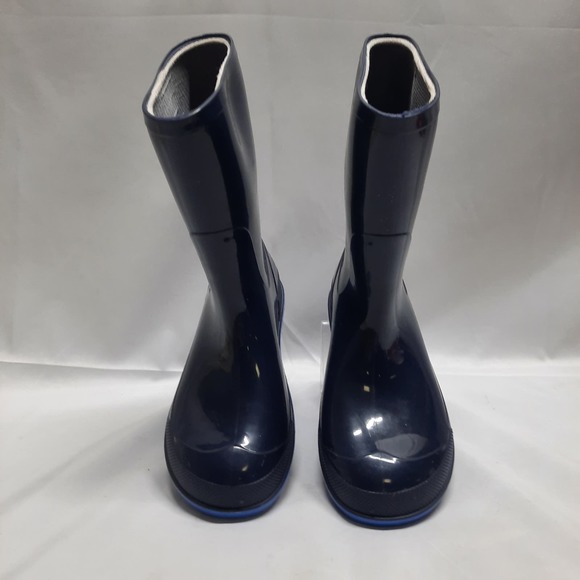 NWOT Unisex Kids Blue Rubber Rain Boots 2-3 - Picture 1 of 8